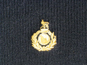 Royal Marines Knitted Beanie Hat with Embroidered Micro-Crest